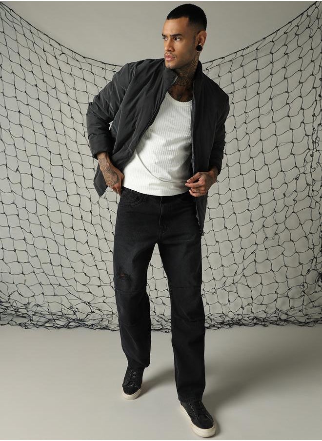Hubberholme Men Black Jeans - Loose Fit for Comfortable Everyday Wear  - Image 1