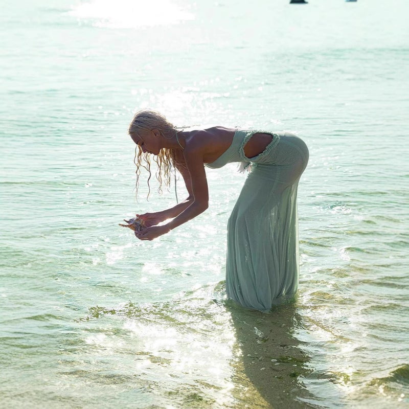 Women's Halter Neck High Waist Mermaid Maxi Dress - Image 2