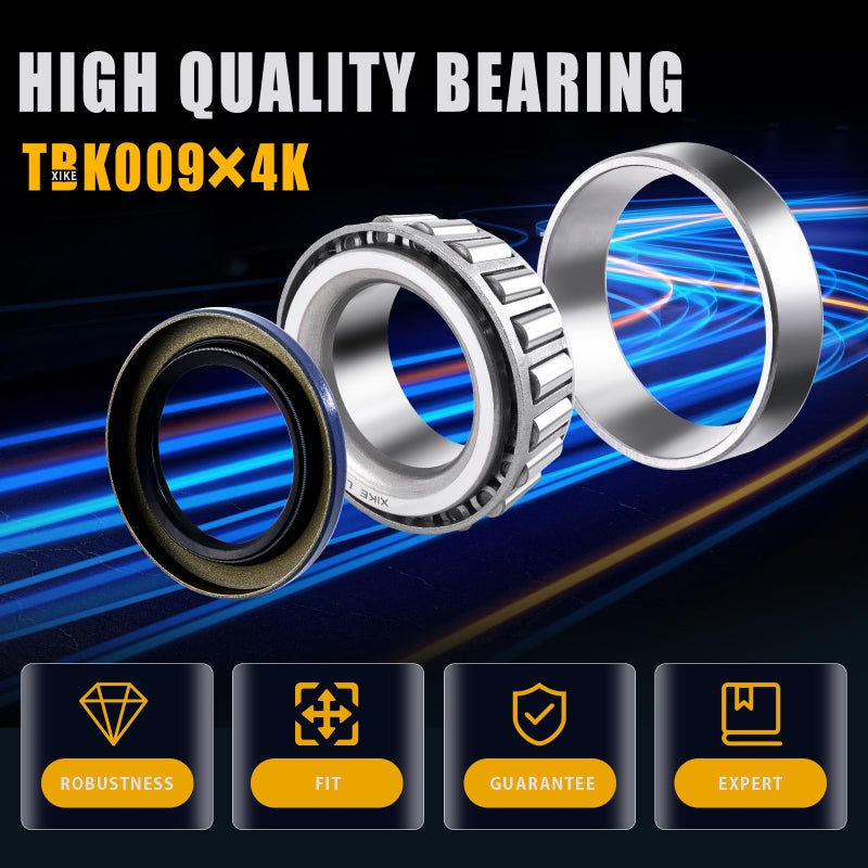 XiKe 4 Set Fits 5 200-6 000 lb Axles Trailer Wheel Hub Kit  25580/25520 & LM67048/LM67010 Bearings  21333TB  22333TB /10-10  10-36 Seal and Cotter Pin. - Image 3