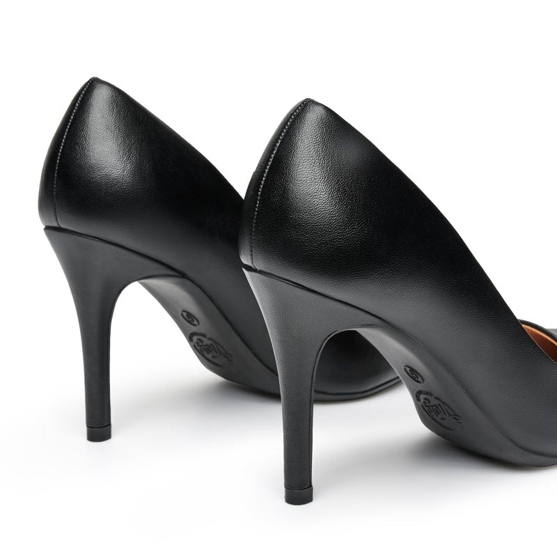Trary Womenâ€™s High Heel Dress Pump Pointed Toe Shoe Classic Office Special Dressy Casua Wedding Pump Shoes B-Black Pu Size 8 - Image 3