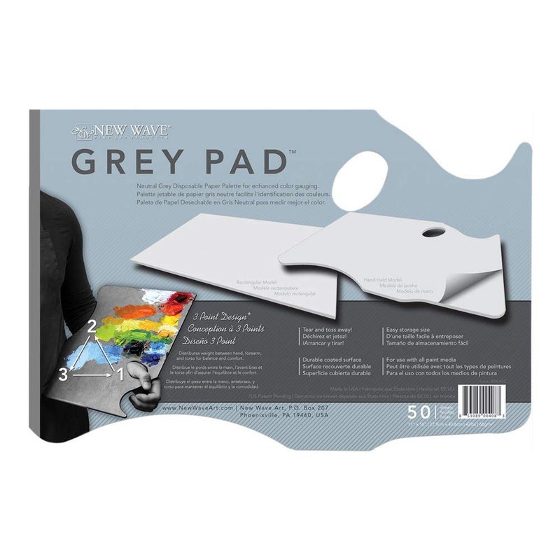 Gray Pad Disposable Palette Hand Held