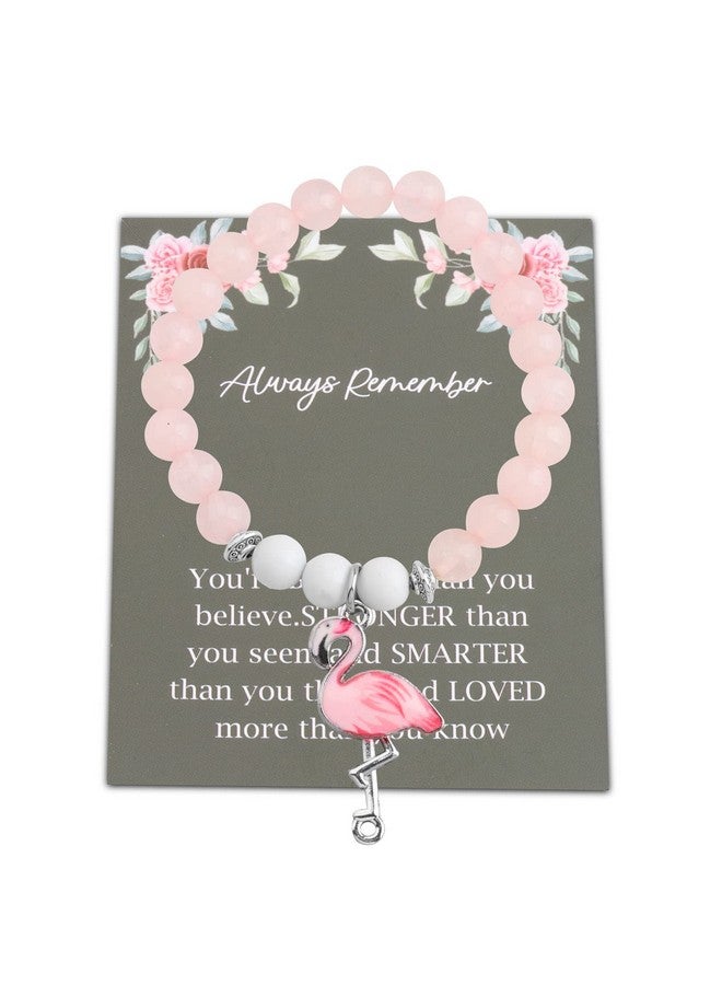 BNQL Flamingo Bracelets Gifts Flamingo Lover Gifts Pink Flamingo Bracelet Flamingo Gift For Women Flamingo Jewelry Bracelet (Flamingo Bracelet Pink) - Image 1