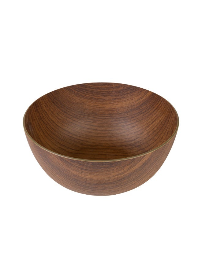 إيفيلين وعاء تقديم مدوّر من إيفلين مقاس 30 سم – وعاء بلاستيك آمن للطعام بتصميم يشبه الخشب لتقديم الفواكه والأرز والسلطات والوجبات الخفيفة والأطباق الجانبية – مقاوم للكسر والخدش وسهل الإمساك والتنظيف – عملي للتقديم اليومي والحفلات والنزهات والتخييم والمكتب والمطاعم - Image 4