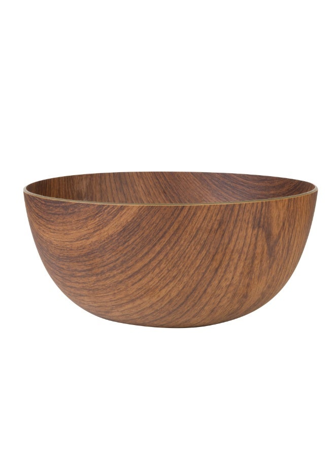 إيفيلين وعاء تقديم مدوّر من إيفلين مقاس 30 سم – وعاء بلاستيك آمن للطعام بتصميم يشبه الخشب لتقديم الفواكه والأرز والسلطات والوجبات الخفيفة والأطباق الجانبية – مقاوم للكسر والخدش وسهل الإمساك والتنظيف – عملي للتقديم اليومي والحفلات والنزهات والتخييم والمكتب والمطاعم - Image 5