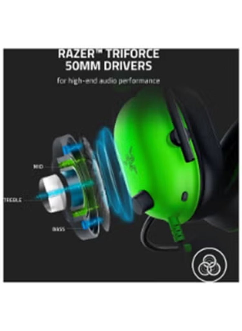 RAZER BlackShark V2 X - Green Multi-platform Wired Esports Headset - Green  - Image 2