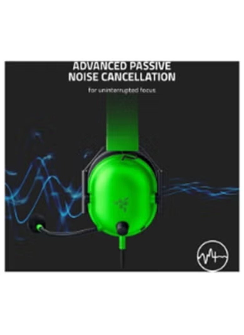 RAZER BlackShark V2 X - Green Multi-platform Wired Esports Headset - Green  - Image 4
