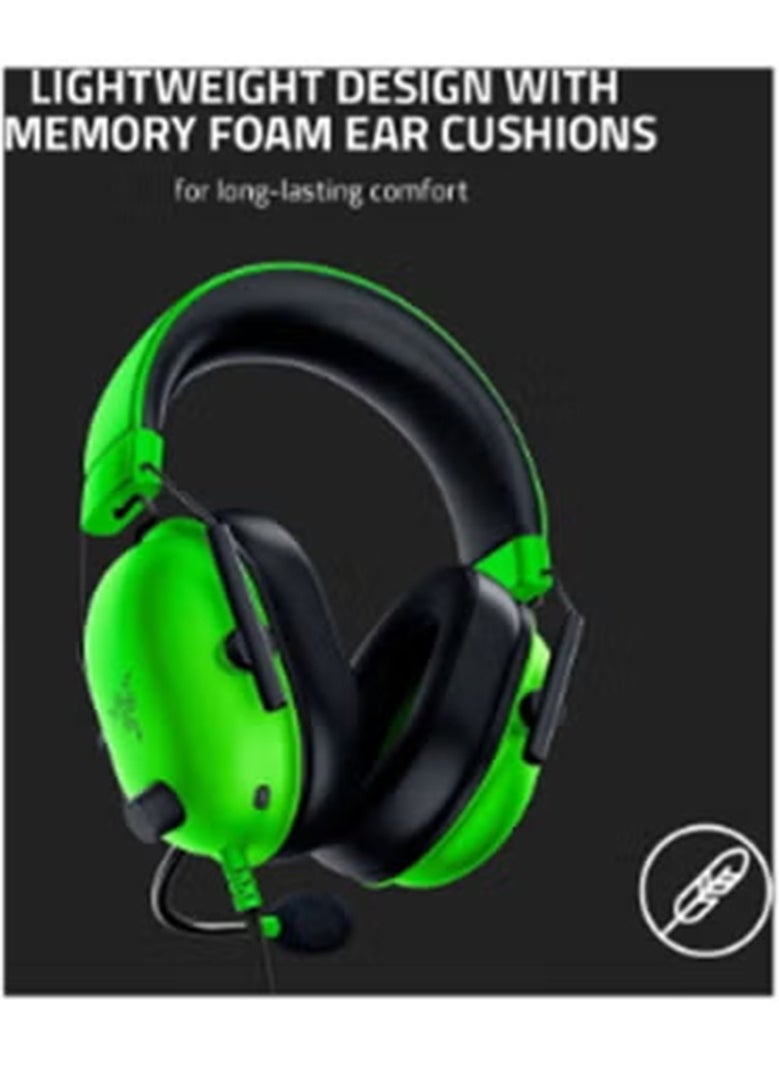 RAZER BlackShark V2 X - Green Multi-platform Wired Esports Headset - Green  - Image 5