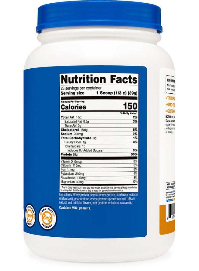 Nutricost Whey Protein Isolate (Chocolate Peanut Butter, 2 Pound) Protein Powder - Image 4