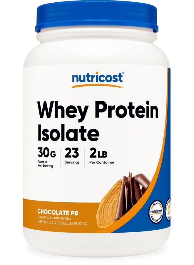 Nutricost Whey Protein Isolate (Chocolate Peanut Butter, 2 Pound) Protein Powder - Image 1