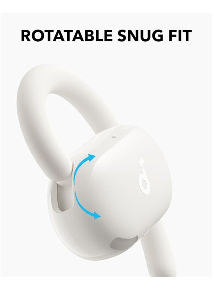 Soundcore V20i by Anker Open-Ear Headphones, Adjustable Ear Hooks, Ultra-Comfort, Snug Fit, Powerful Sound, Clear Calls, IP55, LED Lights, 8H-36H Playtime, Bluetooth 5.4 Earbuds, Multipoint Connection White - Image 3