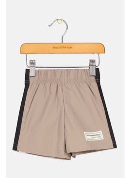 The Giving Movement Toddlers Girl Embroidered Basic Short, Taupe  - Image 1
