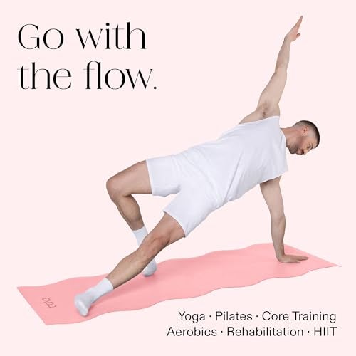 Bala Yoga Mat for Home Gym, 5mm (Blush) - Non Slip Exercise Mat for Home Workout, Stretching, Pilates, Aerobics & Floor & Fitness Work Out - Indoor Exercising Mat - Image 4