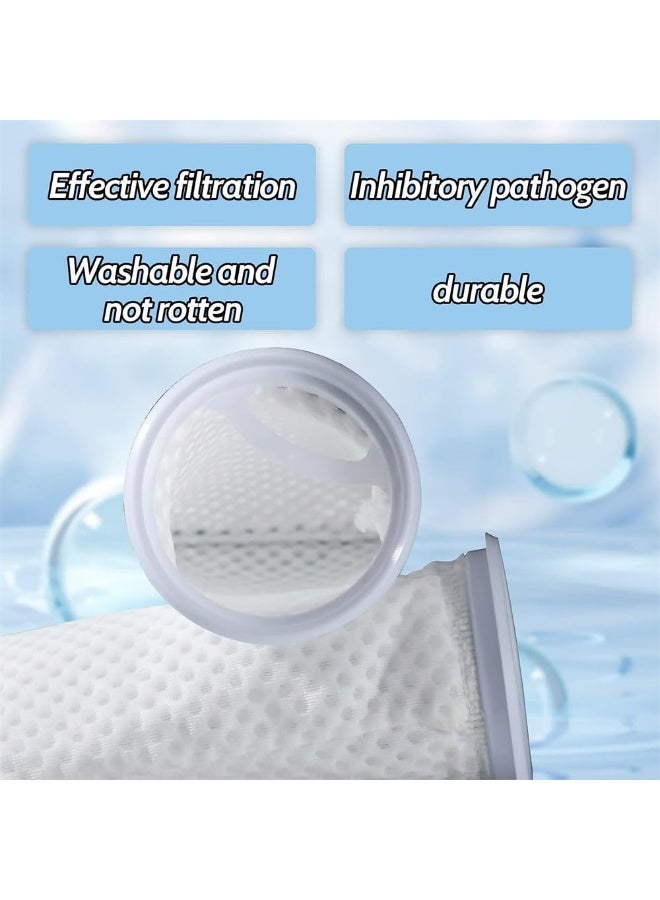Filter Socks, 6 Pcs 4 Inch 3D Honeycomb Design Saltwater Filter Socks, 4 Inch Ring by 11.8 Inch Long Saltwater Aquarium Filter Sock, 150μm Aquarium Sump Filter Bags - Image 3