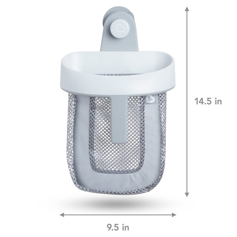 Munchkin Munchkin® Super Scoop™ Hanging Bath Toy Storage with Quick Drying Mesh, Grey  - Image 4