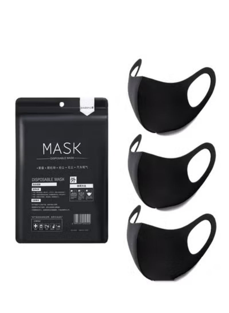 Reusable Breathable Cloth Cotton Face Masks set，3D Ice Silk Washable Face Mask ，Anti-Dust &UV protection - Image 1