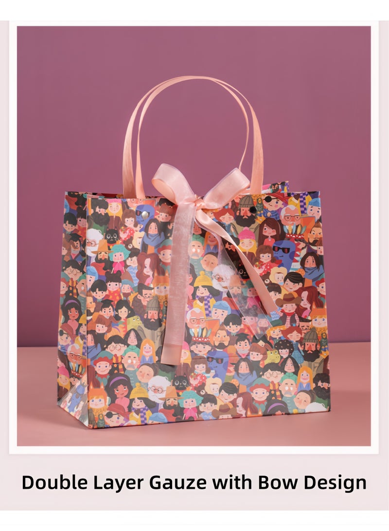 Harse Color Gift Bag with Handle, Oil Painting Gift Paper Bags Medium Size Small Gift Bags Birthday Craft Paper Gift Bags for Presents,Birthdays, Mother's Day,Weddings, Party - Image 5