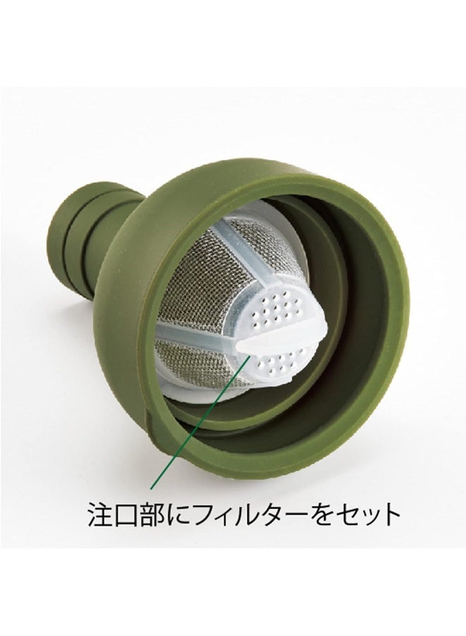 Hario Cold Brew Tea Wine Bottle, 750ml, Olive Green - Image 2