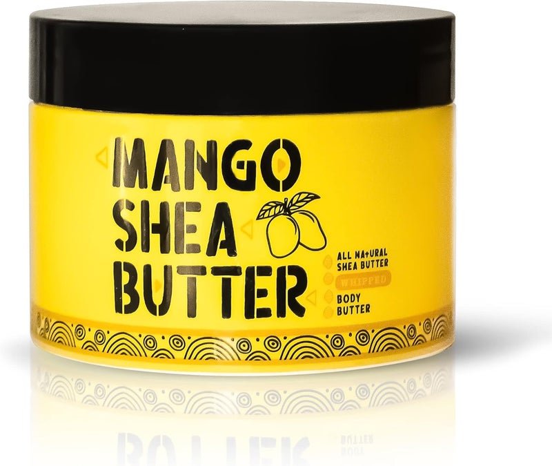 Mango Whipped Shea Body Butter 10 oz 300 gr Effective on Skin Hair Body Face with Almond Oil Shea Butter Vitamin E for All Skin Types Natural Ingredients for Women and Men