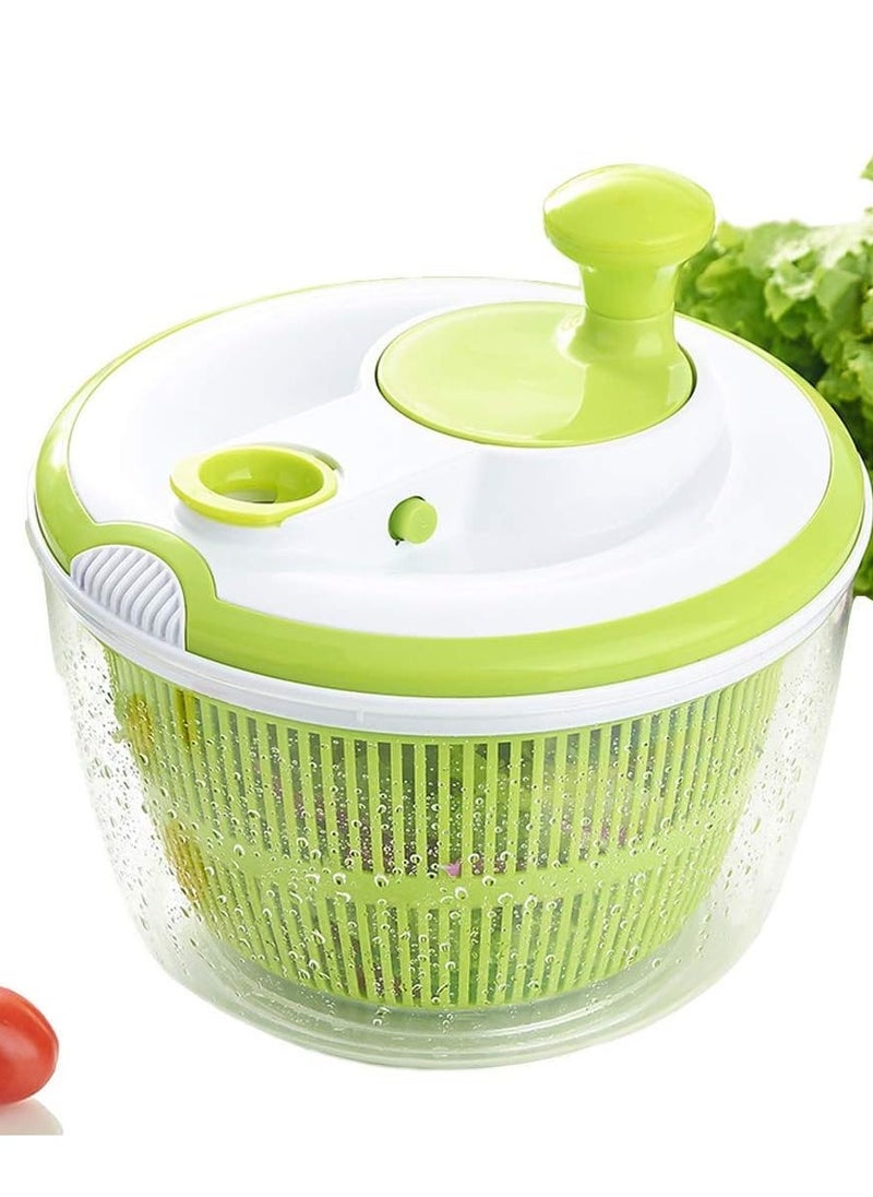 ELTRAZONE Large Salad Spinner 5QT – BPA-Free Manual Lettuce Dryer & Vegetable Washer with Quick Dry Design, Easy Spin for Tastier Salads, Green  - Image 1