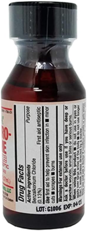 Germa MercuroChrome Mercury Free First Aid Antiseptic For Cuts Scrapes and Burns Helps Prevent Skin Infection Red 1 oz Pack of 6 - Image 3