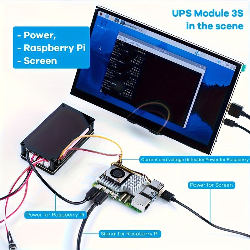 وحدة UPS لـ Raspberry Pi و Jetson Nano مع شحن وإخراج طاقة 3S 5V 5A - Image 4