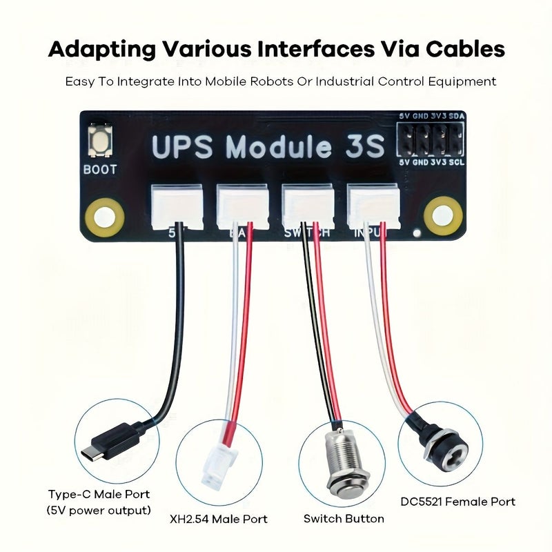 وحدة UPS لـ Raspberry Pi و Jetson Nano مع شحن وإخراج طاقة 3S 5V 5A - Image 3