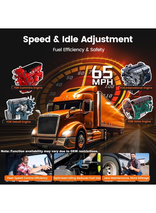 Ancel HD7000 Elite 7" Heavy Duty Truck Scanner with DPF Regen, Speed/Idle Adjustment, Service Reset, Diagnostic Tool for Cummins Detroit CAT Volvo Paccar Mack International, Lifetime Free Updates - Image 3