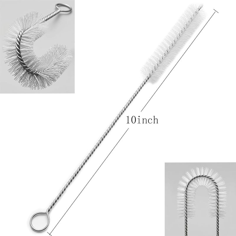 desin Long Straw Brush Cleaner (10 Pack) - Flexible Nylon Tube Cleaning Brushes with Rust-Proof Stainless Steel Wire - Image 2