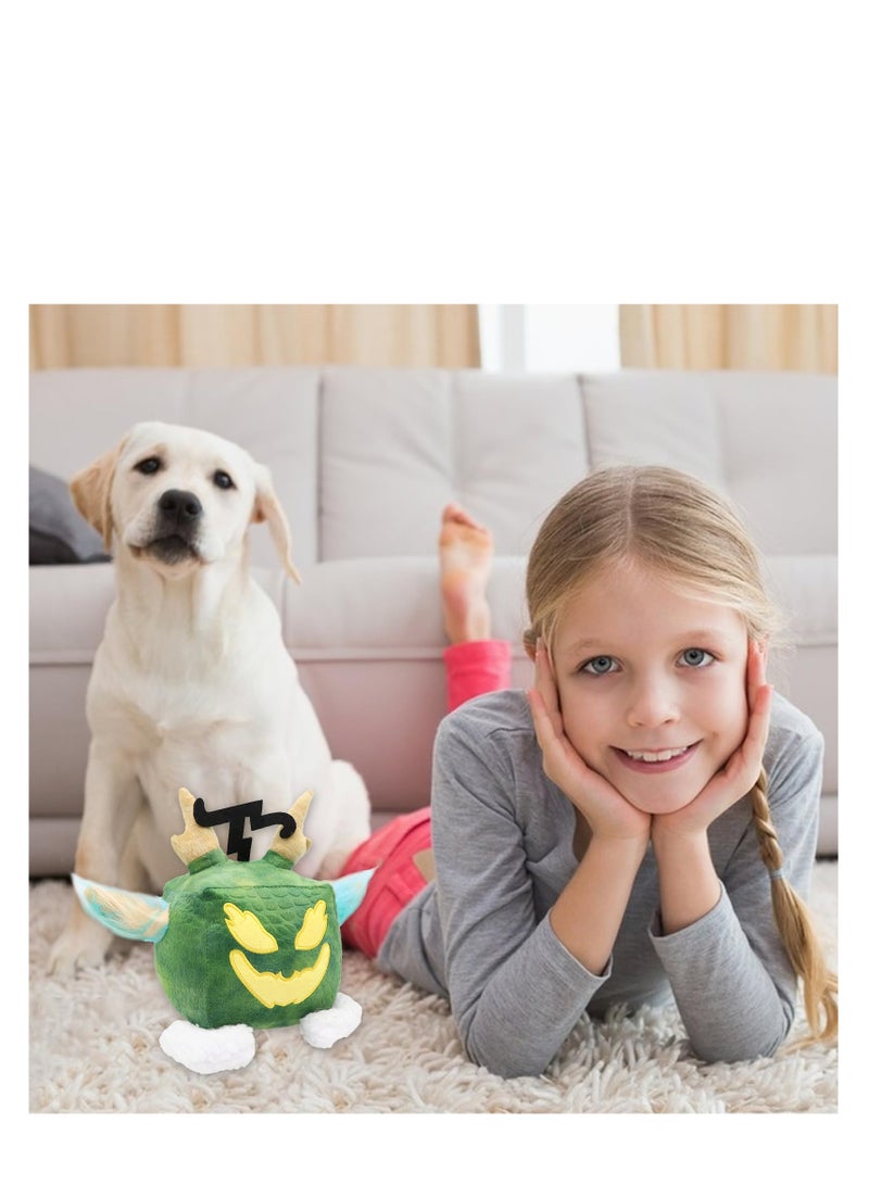 Blox Fruits Plush, 6 inch Blox Plush Plushies Toys Stuffed Animal Plushie Doll, Soft Fruits Hugging Plush Pillow Toy, Collectible Gifts for Kids Fans Aldults Birthday (Dragon) (Green)