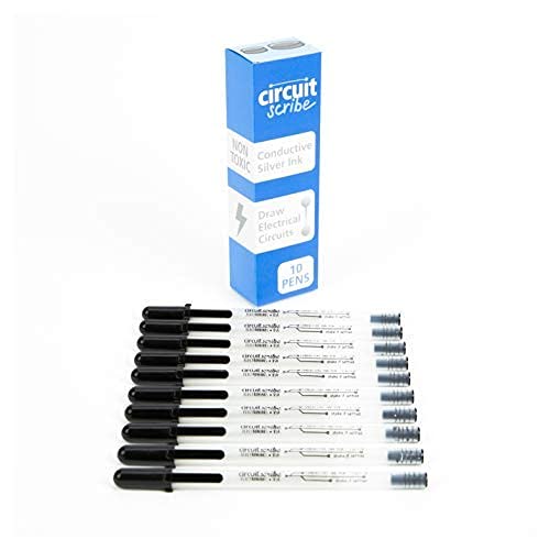 Circuit Scribe Non-Toxic Conductive Ink Pen for Kids Circuit Building Set (10-Pack) | Silver Ink Rollerball Point Pen Kit, Science Experiments, DIY Science Projects (New & Improved Formula) - Image 3