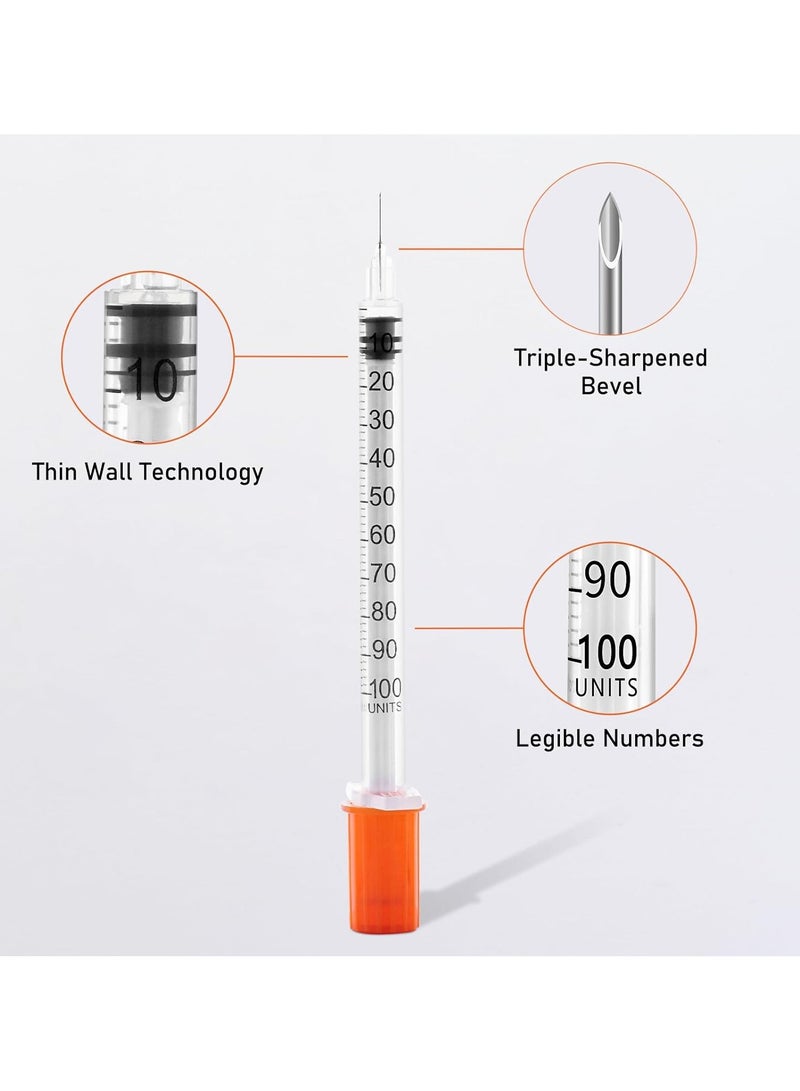 SKYLINE 1 ml 31G 6mm Insulin Syringe - Image 4