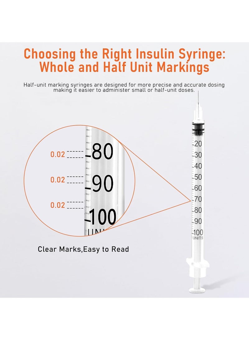 SKYLINE 1 ml 31G 6mm Insulin Syringe - Image 5