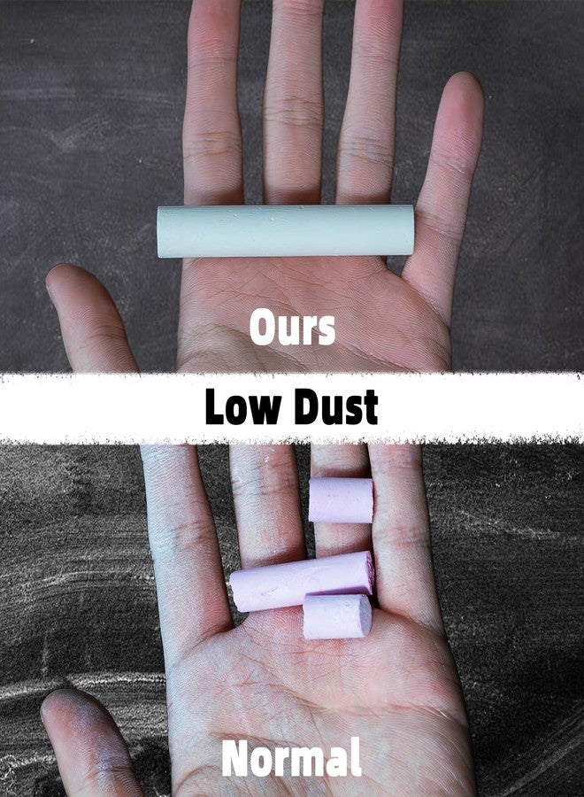 ZEZUT White Chalk 100PCS, Low Dust Chalks Stick Bulk for Chalkboard Blackboard Non-Toxic - Image 4