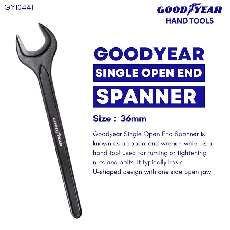 Good Year مفتاح ربط مفتوح من طرف واحد، فك مفاتيح صلبة ومقواة، كروم فاندوم لتطبيقات التحميل الثقيل، مفتاح مفتوح، مفتاح براغي - Image 2