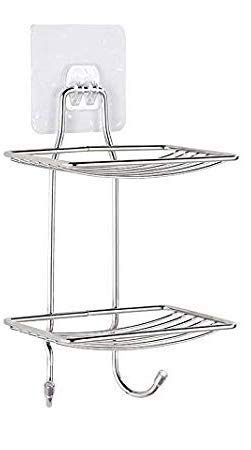ADTALA Updated Design Steel Self Adhesive Hanging Shower Caddy Rack Storage Organizer (Multicolour) - Image 1