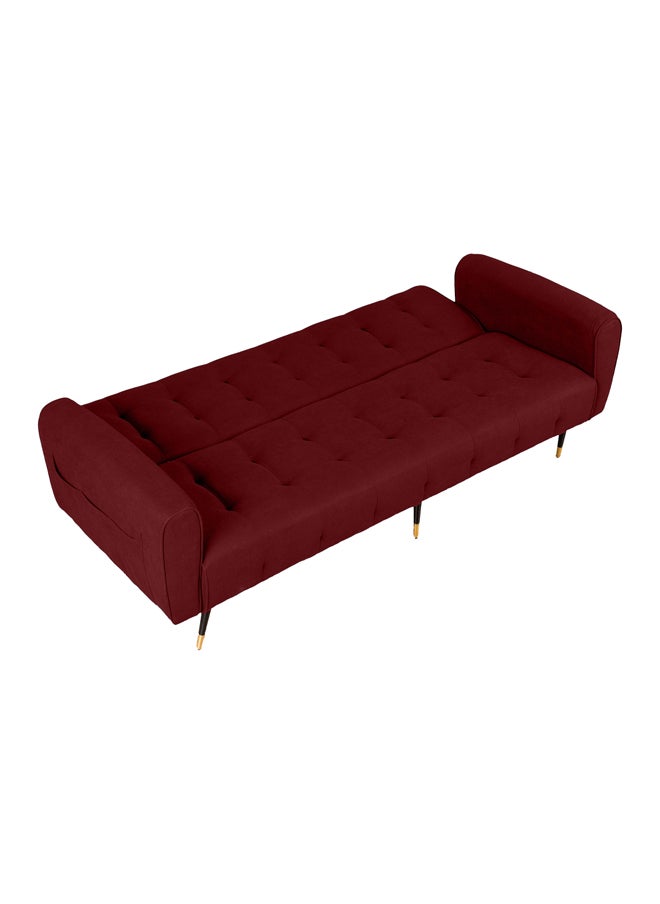BACK COMFORT SleepEase | 2 In 1 Sofabed Linen Upholstered - Burgundy  - Image 4