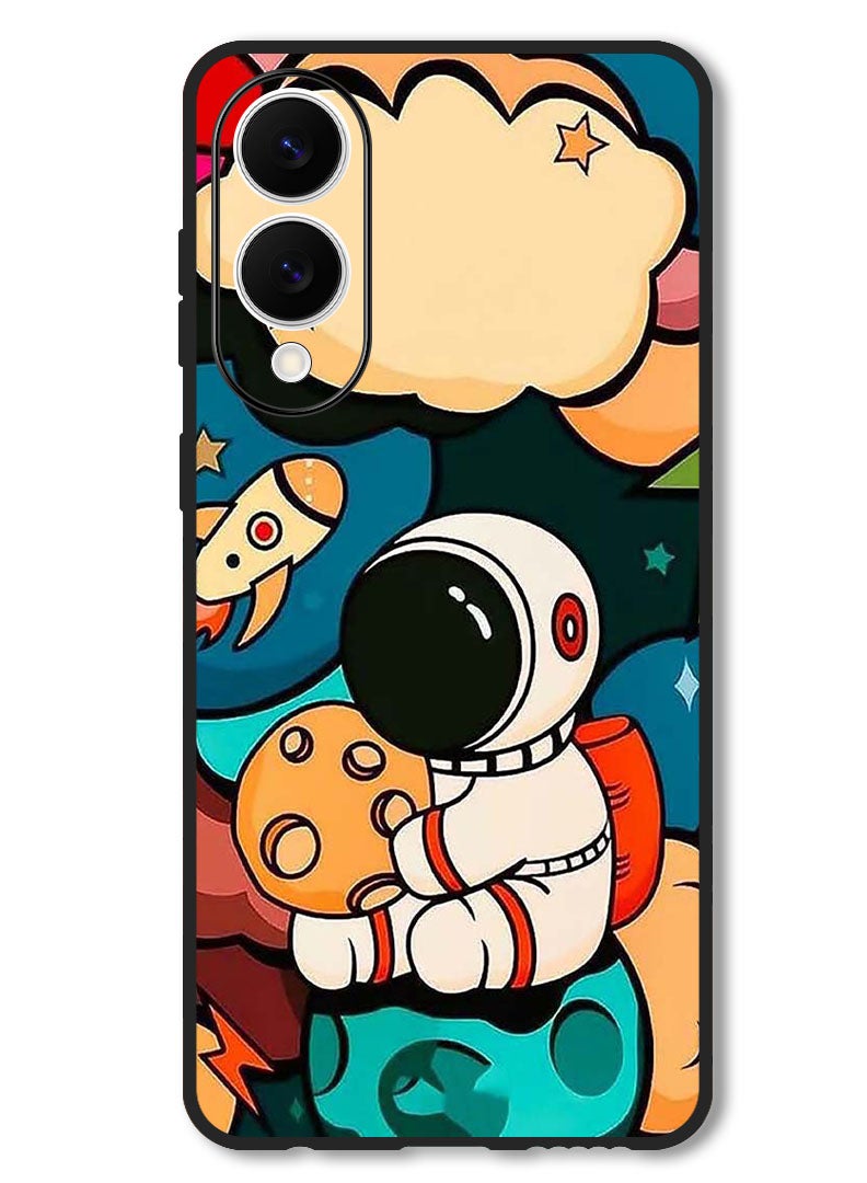 Theodor Case Compatible with Samsung Galaxy S25 Edge 6.7 Inch Protection Shockproof Bumper Cover Astronaut Cheese - Image 1