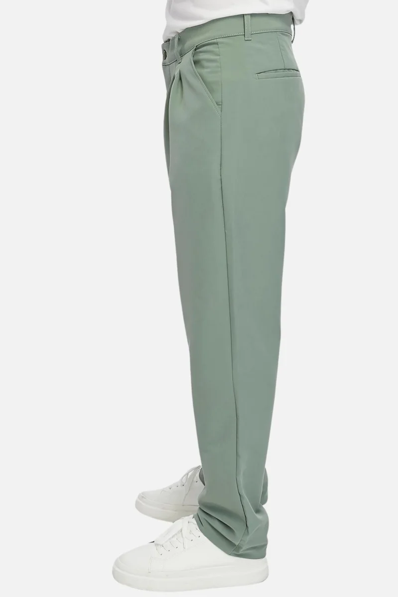 Cedy Denim Men's High Waist Pleated Baggy Chino Trousers C358