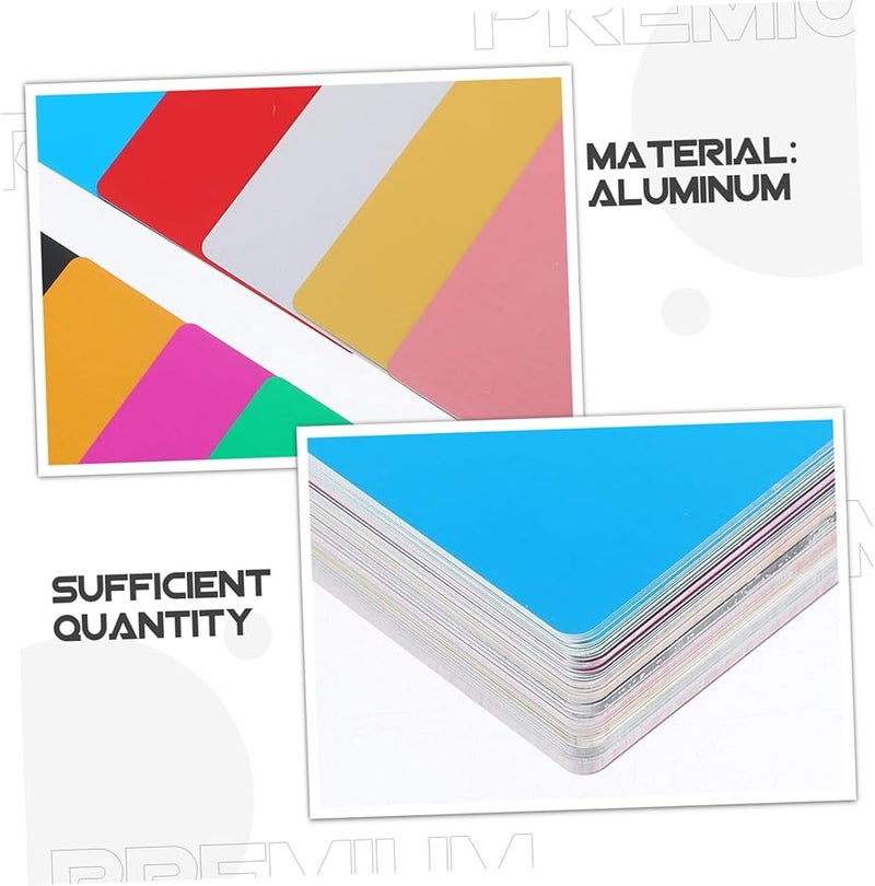 100 قطعة من بطاقات الألومنيوم الفارغة للنقش، بطاقات عمل بالجملة، مغلفات فارغة - Image 4