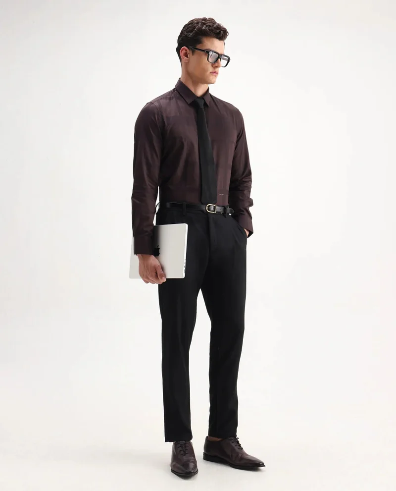 رير رابِت Men's Regular Fit Checks Shirt