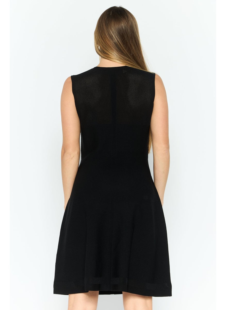 ESPRIT - Women Seamless Knit Mini Dress, Black - Image 1
