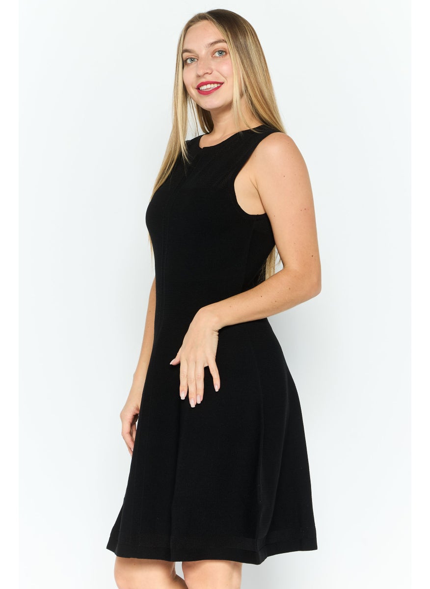 ESPRIT - Women Seamless Knit Mini Dress, Black - Image 1