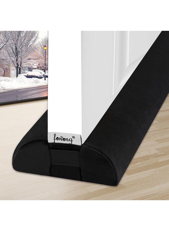 fowong fowong Under Door Draft Stopper 30" to 36" Adjustable Draft Stopper for Bottom of Door, Soundproofing Noise Blocker Seal Gap up to 1.7", Easy to Install, Black  - Image 1