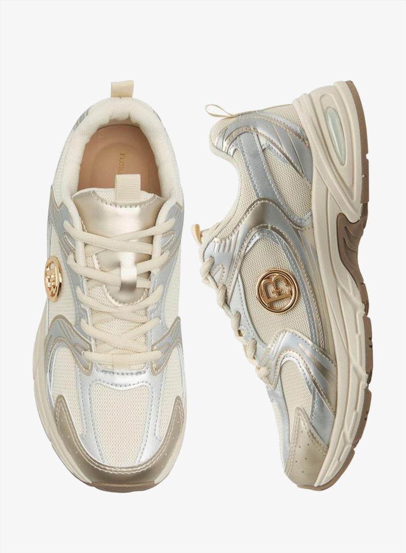 Flora Bella By Shoexpress Women Panelled Lace-Up Sneakers - Image 3