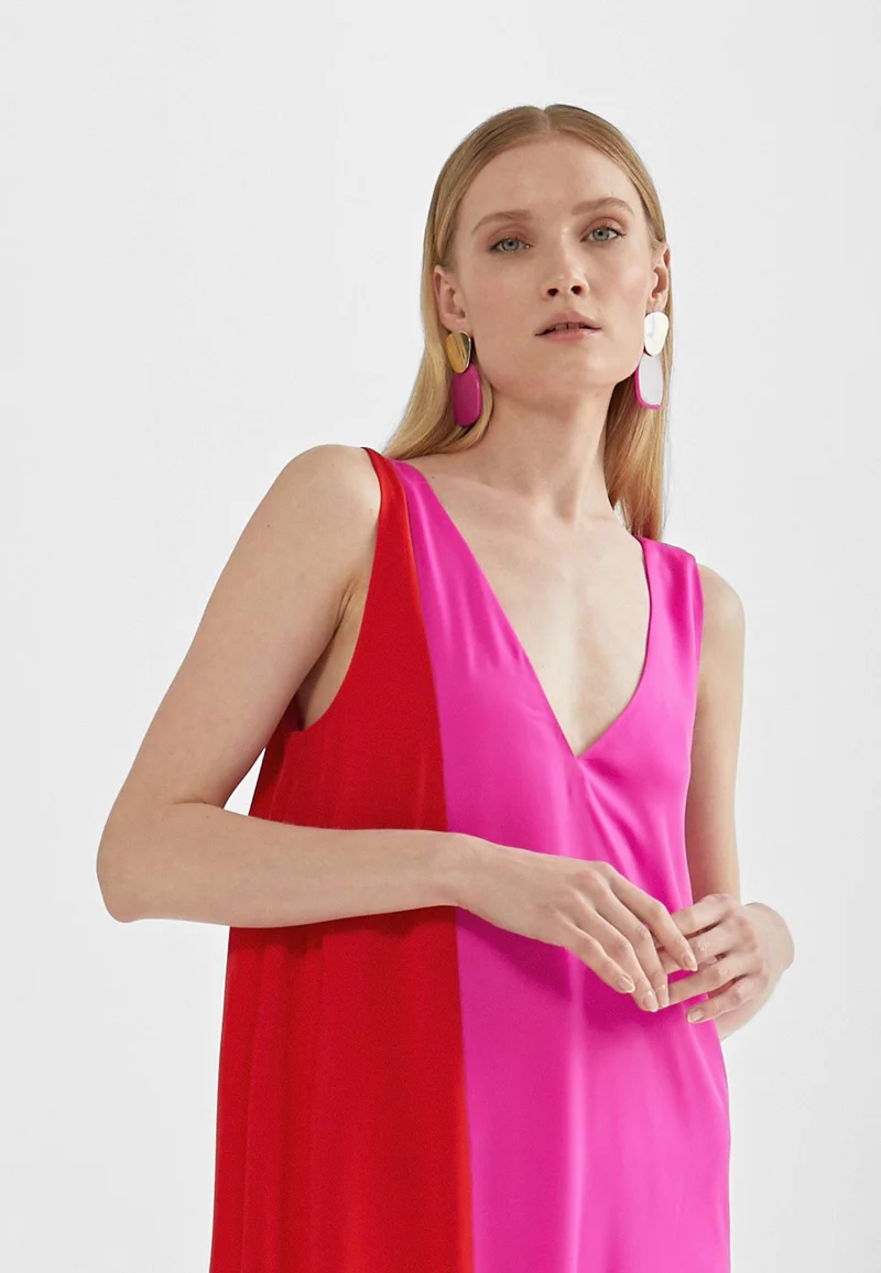 Lola Casademunt Two-tone midi dress