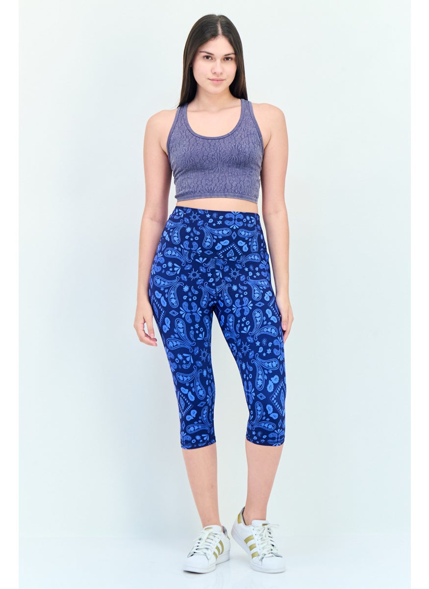 Aerie Offline By Aerie Women All Over Print Pull On 3/4 Leg Leggings, Multicolor  - Image 3