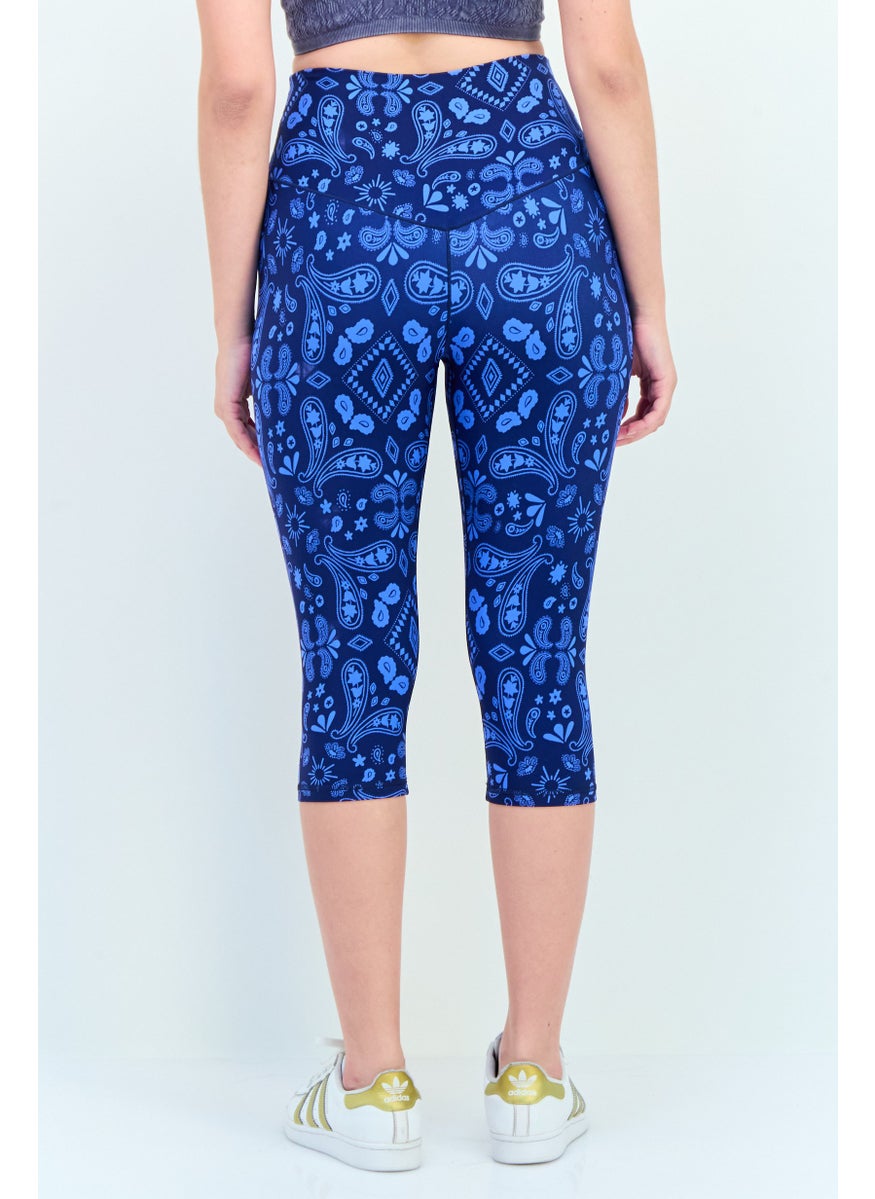 Aerie Offline By Aerie Women All Over Print Pull On 3/4 Leg Leggings, Multicolor  - Image 4