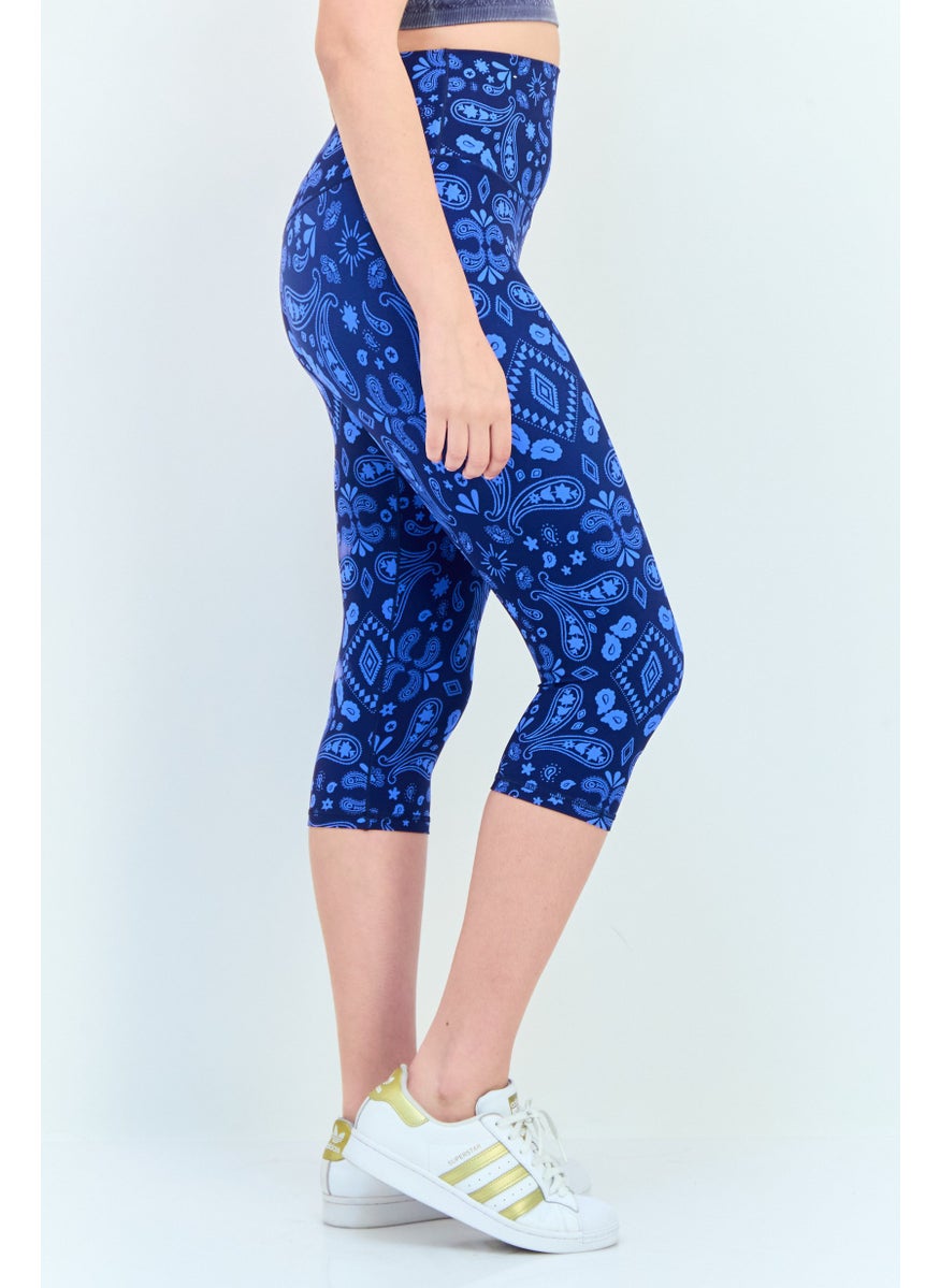 Aerie Offline By Aerie Women All Over Print Pull On 3/4 Leg Leggings, Multicolor  - Image 2
