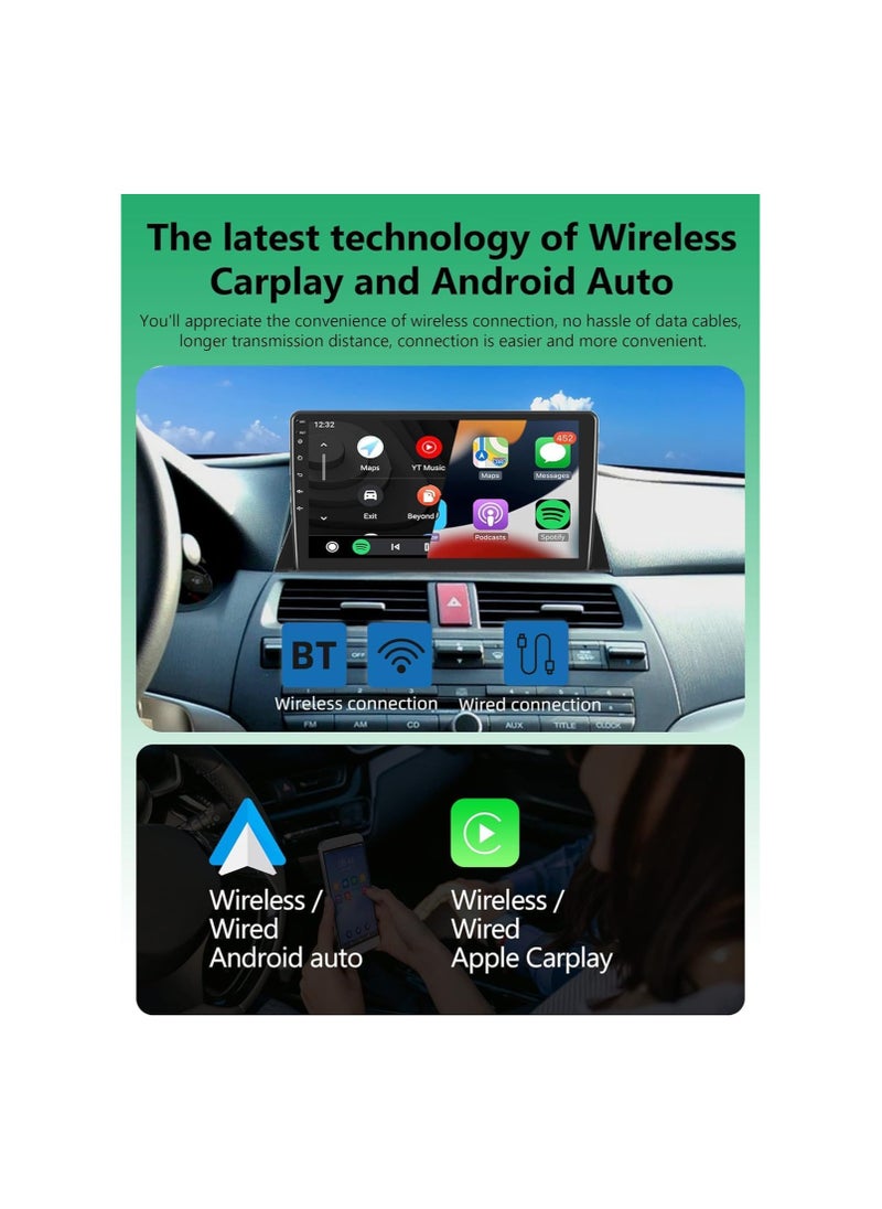 SHEZA STAR - Android Car Stereo for Honda Accord 2008-2013 6GB RAM 128GB ROM Mirror-Link Wi-Fi BT, Radio GPS Navigation, 10 Inch Support SIM Card, Apple Carplay, IPS Touch Screen with Backup Camera Included - Image 1