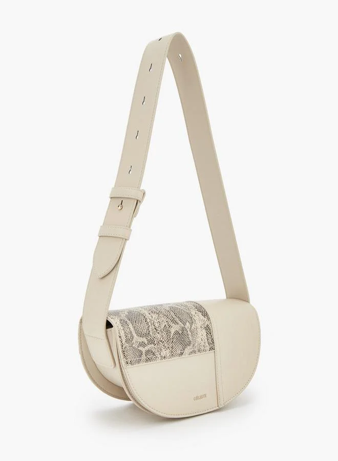 Celeste Animal Print Crossbody Bag With Button Closure